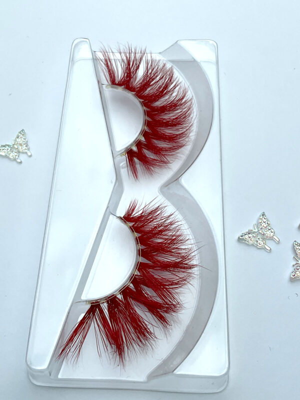 Bree Red False Lashes Eyelashes - Image 3