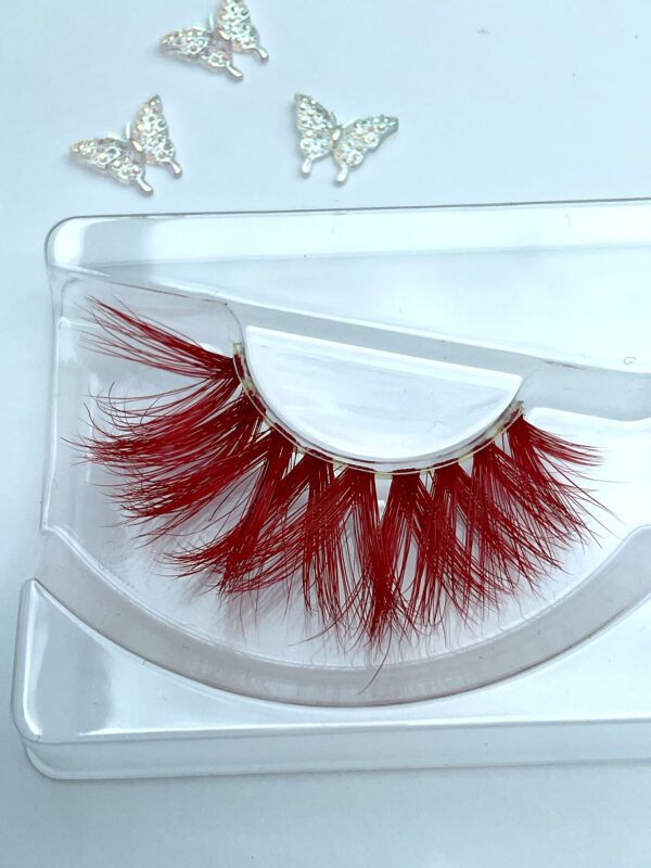 Bree Red False Lashes Eyelashes - Image 4