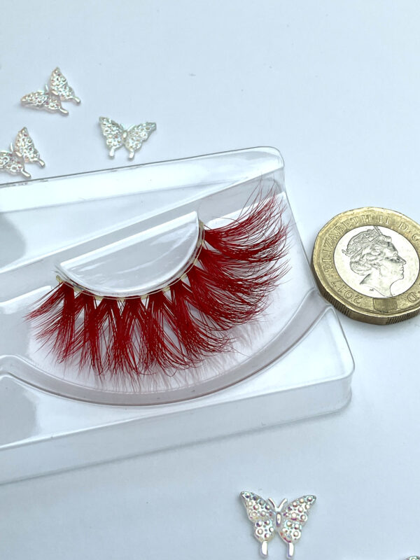 Bree Red False Lashes Eyelashes - Image 5