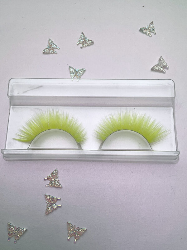 Daisy Neon Yellow UV Reactive False Lashes - Image 5