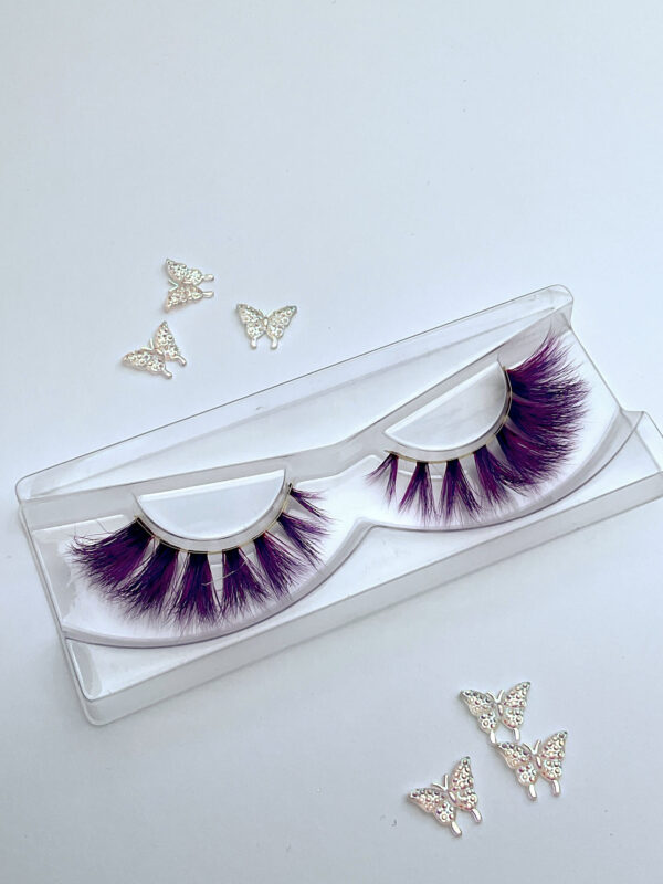 Debbie Purple and Pink Jumbo False Lashes 25mm