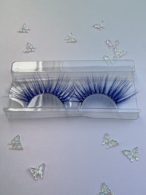 Elizabeth Royal Blue Jumbo False Lashes 25mm - Image 5