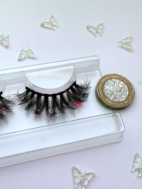 Flora Short Black False Lashes w/Flower Sequins - Image 6