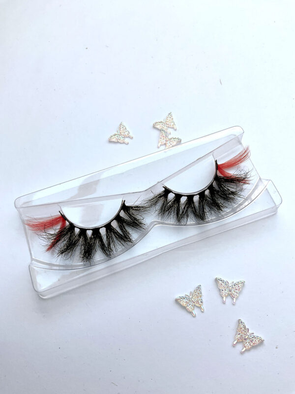 Nylah Black and Orange False Lashes