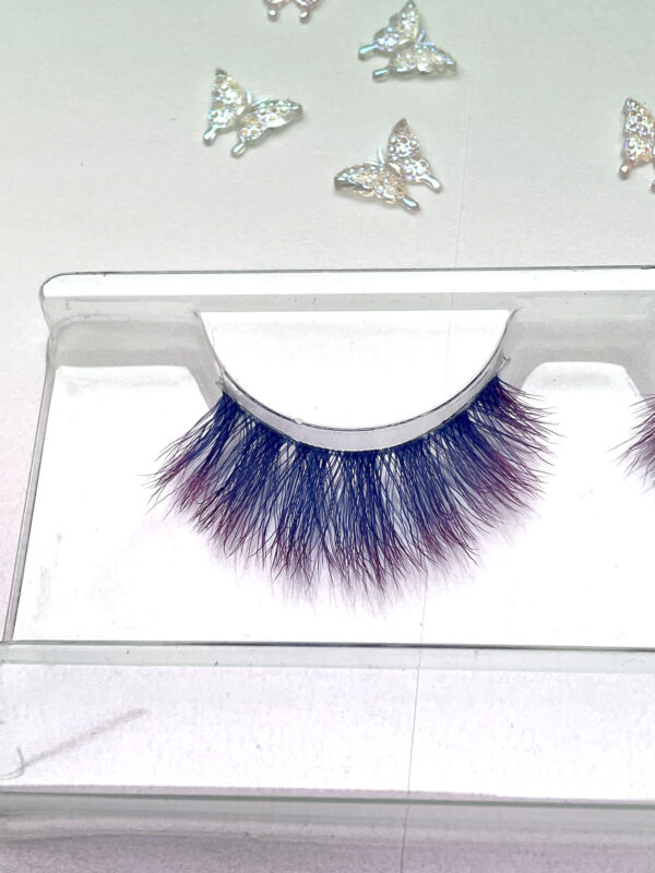 Viola Purple Tipped Blue False Lashes - Image 3