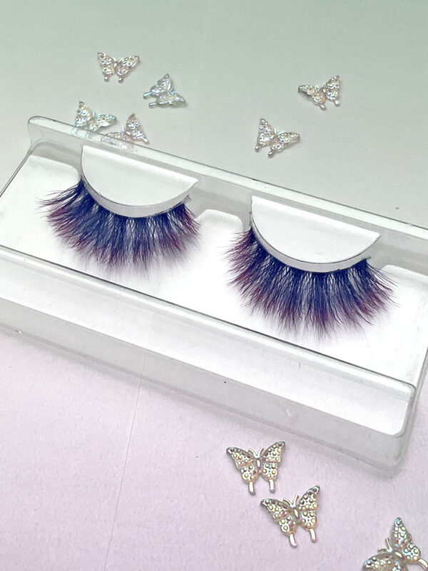 Viola Purple Tipped Blue False Lashes - Image 2