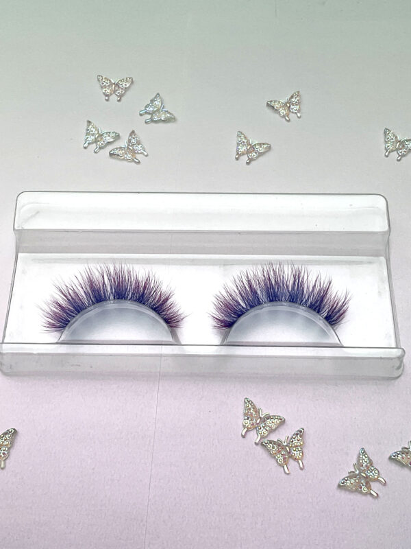 Viola Purple Tipped Blue False Lashes - Image 5