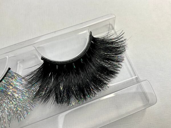 Tinsel Silver Holo False Lashes Eyelashes - Image 6