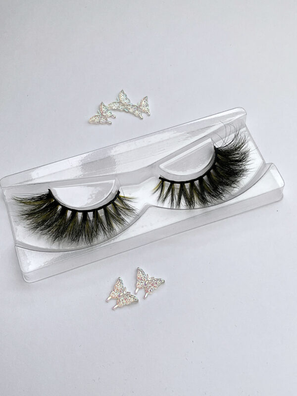 Carola Black and Yellow False Lashes