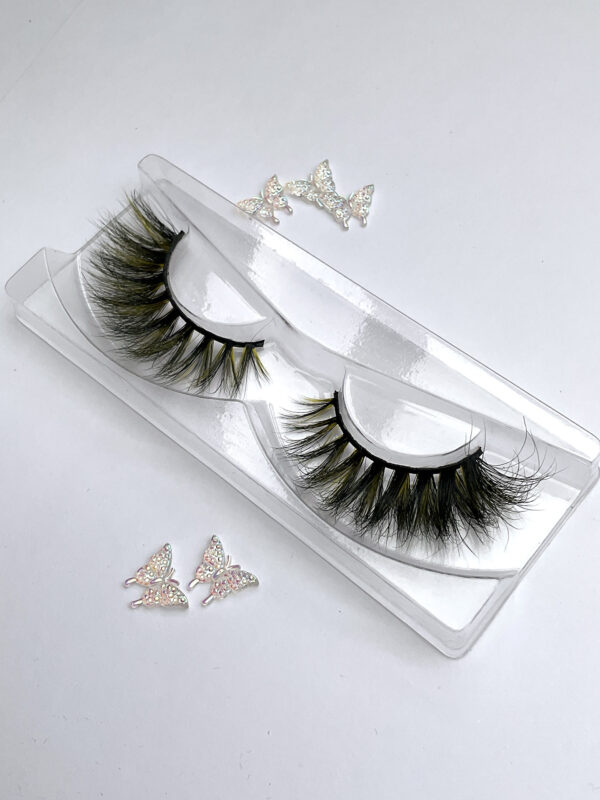 Carola Black and Yellow False Lashes - Image 2