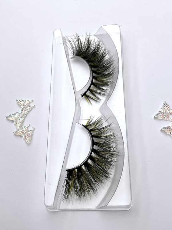 Carola Black and Yellow False Lashes - Image 3