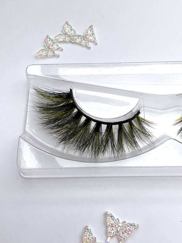 Carola Black and Yellow False Lashes - Image 4