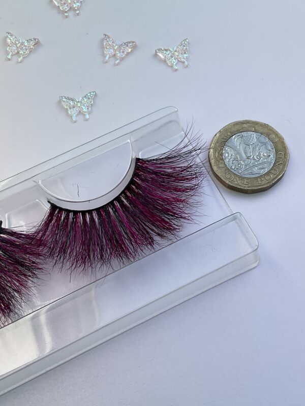 Eva Pink and Black False 25mm Jumbo Lashes - Image 6