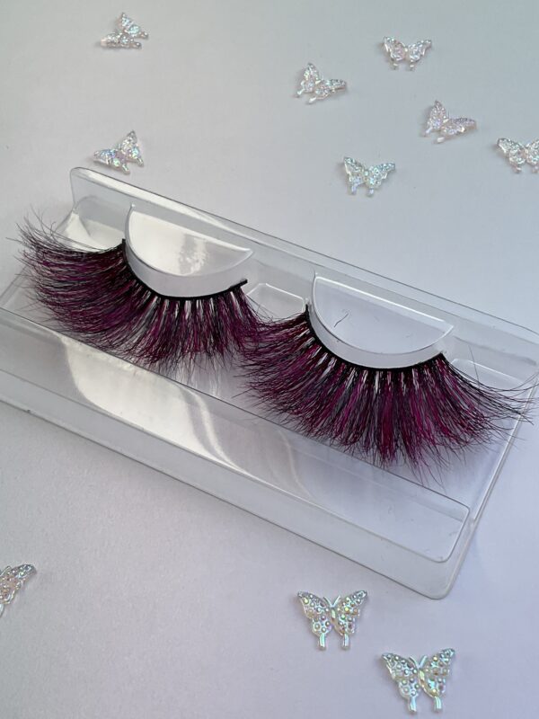 Eva Pink and Black False 25mm Jumbo Lashes - Image 2