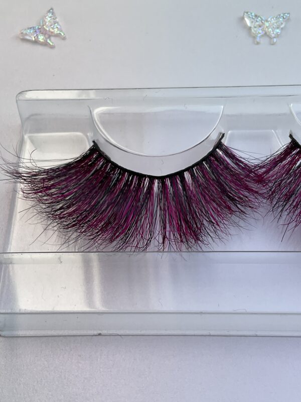 Eva Pink and Black False 25mm Jumbo Lashes - Image 5