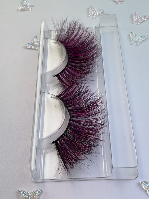 Eva Pink and Black False 25mm Jumbo Lashes - Image 3