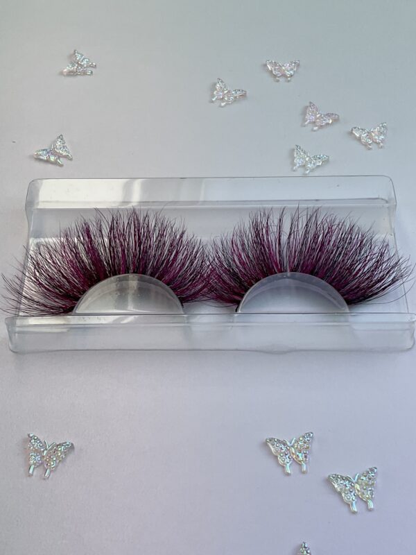 Eva Pink and Black False 25mm Jumbo Lashes - Image 4