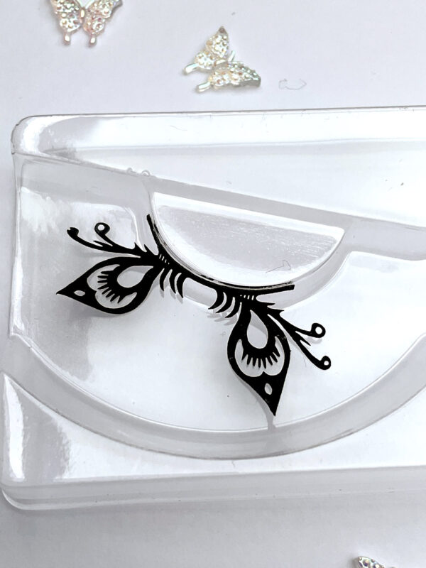 Filigree Black Deco Paper False Lashes Eyelashes - Image 4