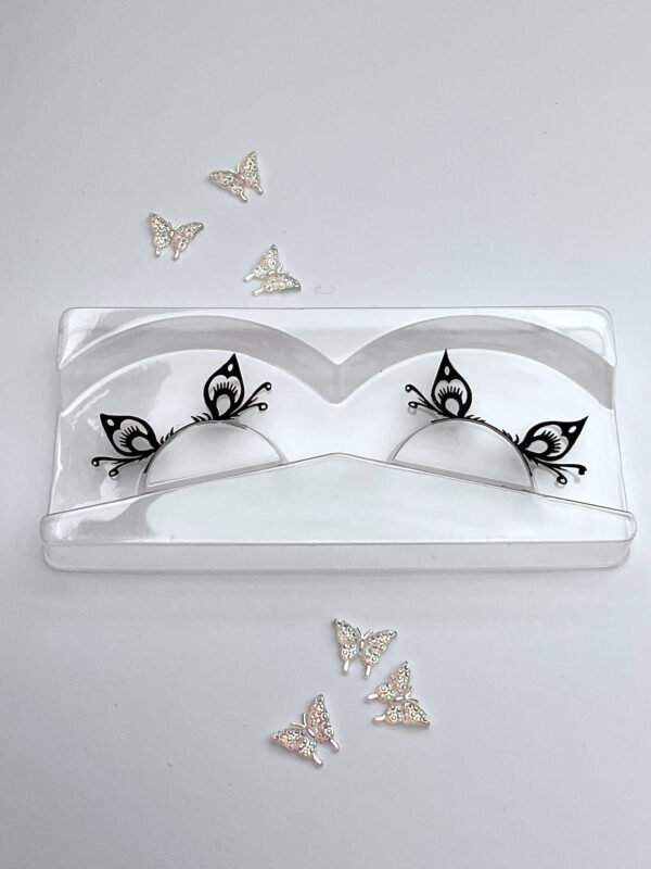 Filigree Black Deco Paper False Lashes Eyelashes - Image 5