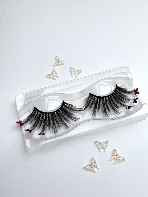 Floof Pink Butterflies Jumbo False Lashes