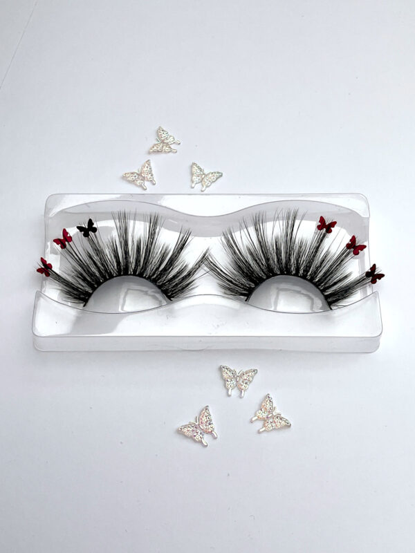 Floof Pink Butterflies Jumbo False Lashes - Image 5