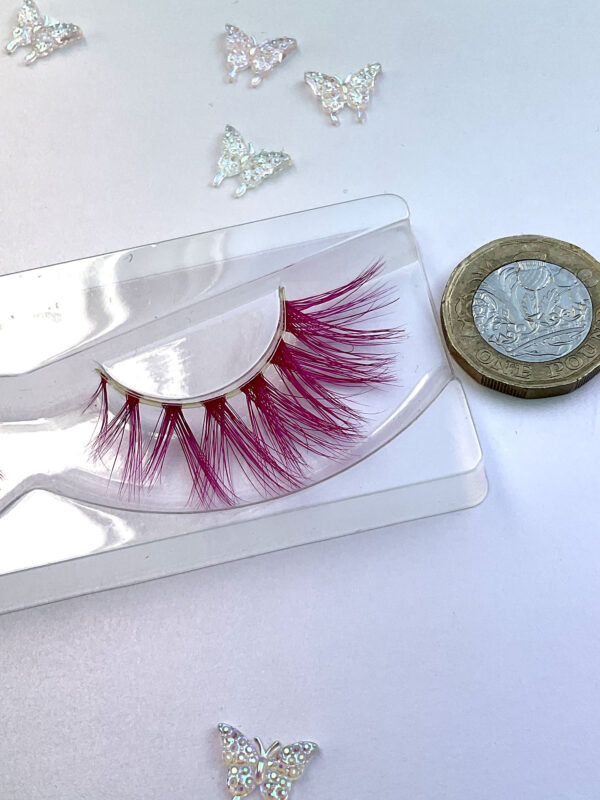 Holly Magenta Pink Jumbo False Lashes 25mm - Image 5