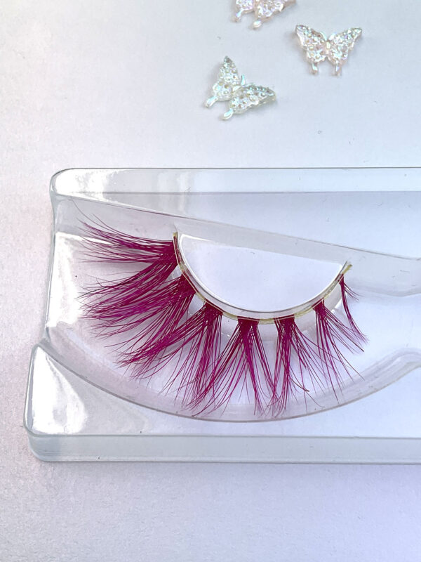 Holly Magenta Pink Jumbo False Lashes 25mm - Image 3