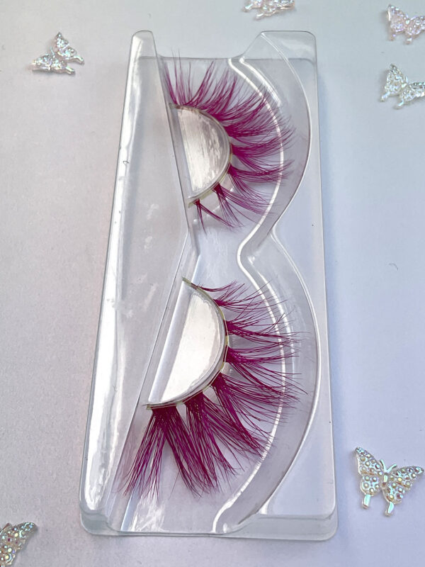 Holly Magenta Pink Jumbo False Lashes 25mm - Image 4