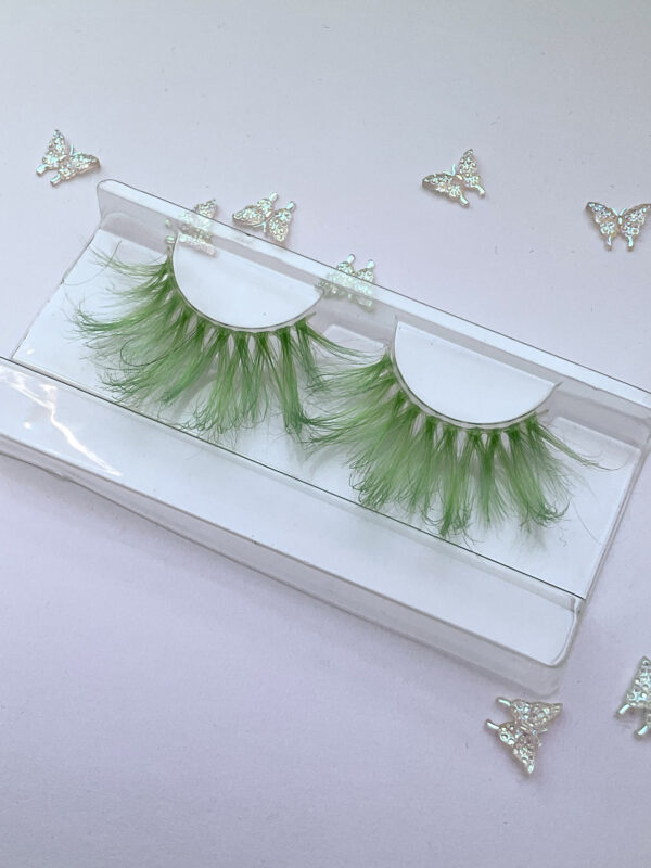 Honeydew Melon Green Jumbo False Lashes 25mm - Image 2