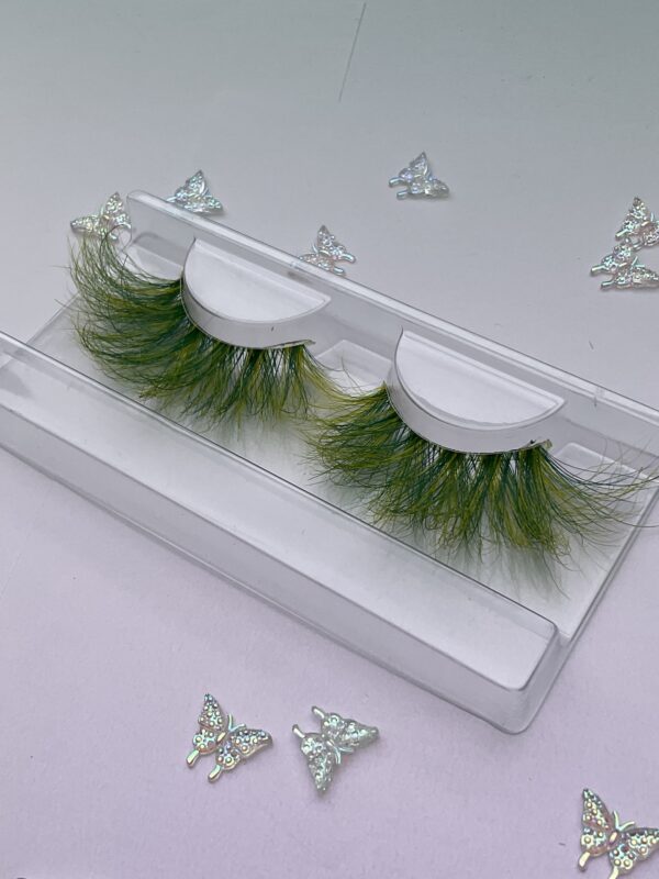 Gislaine Green and Yellow Jumbo False Lashes 25mm - Image 2