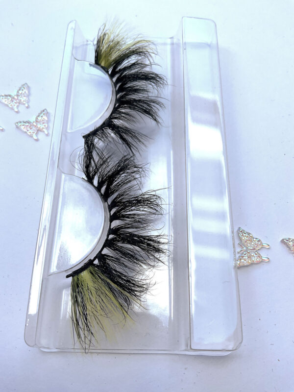 Sammy Black and Yellow Winged False Lashes - Image 4