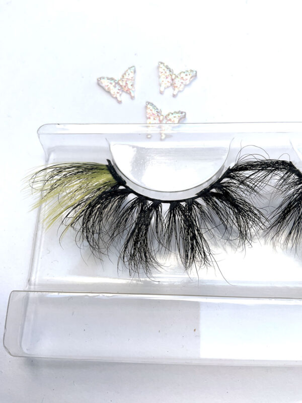 Sammy Black and Yellow Winged False Lashes - Image 3