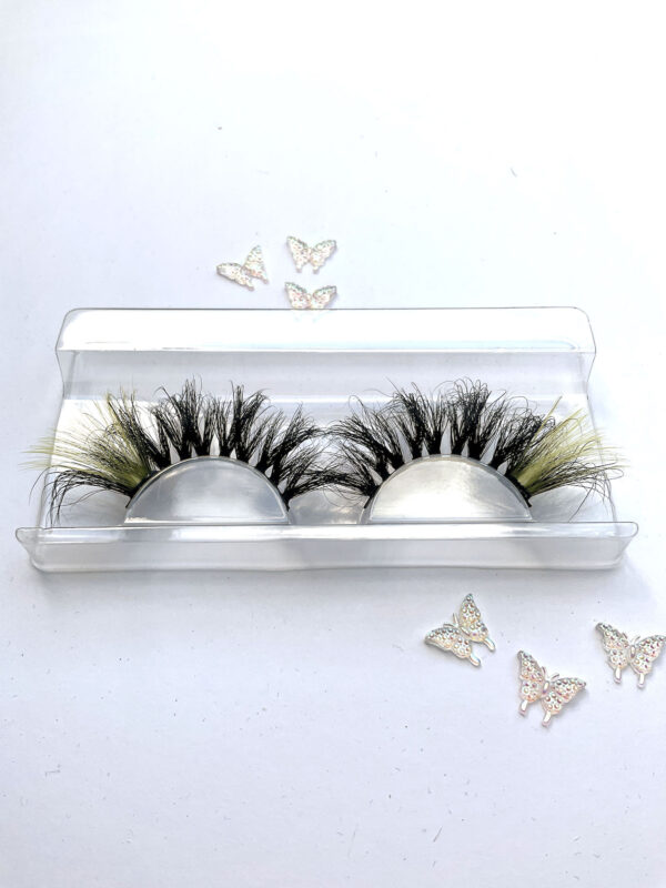 Sammy Black and Yellow Winged False Lashes - Image 5