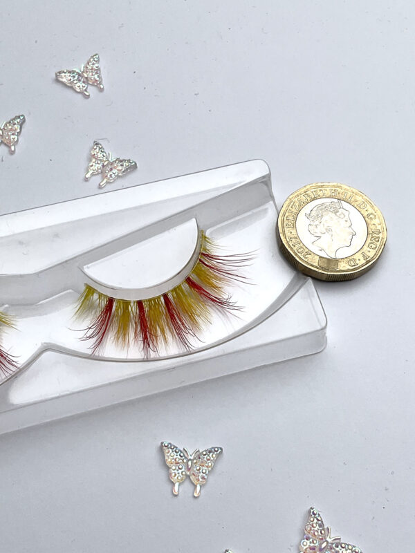 Sunny Red and Yellow False Lashes - Image 6