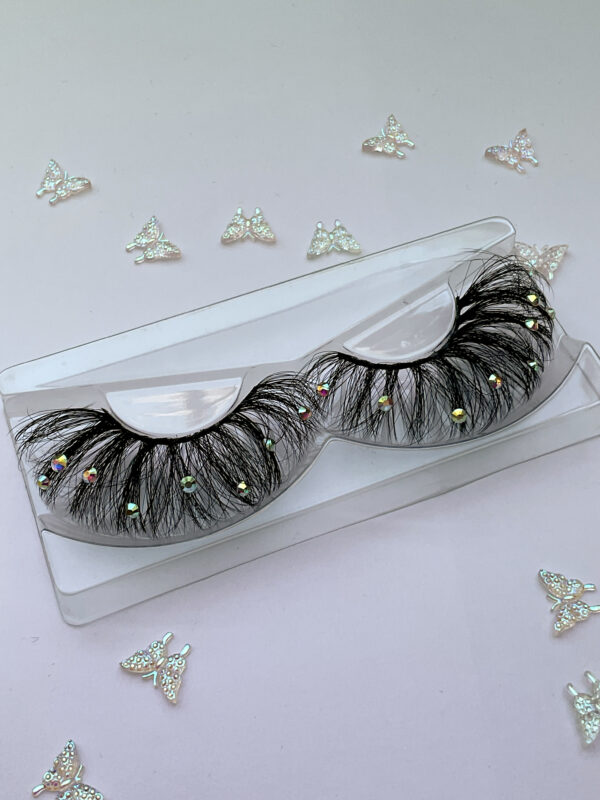 Jewel Jumbo False Lashes with AB Crystals