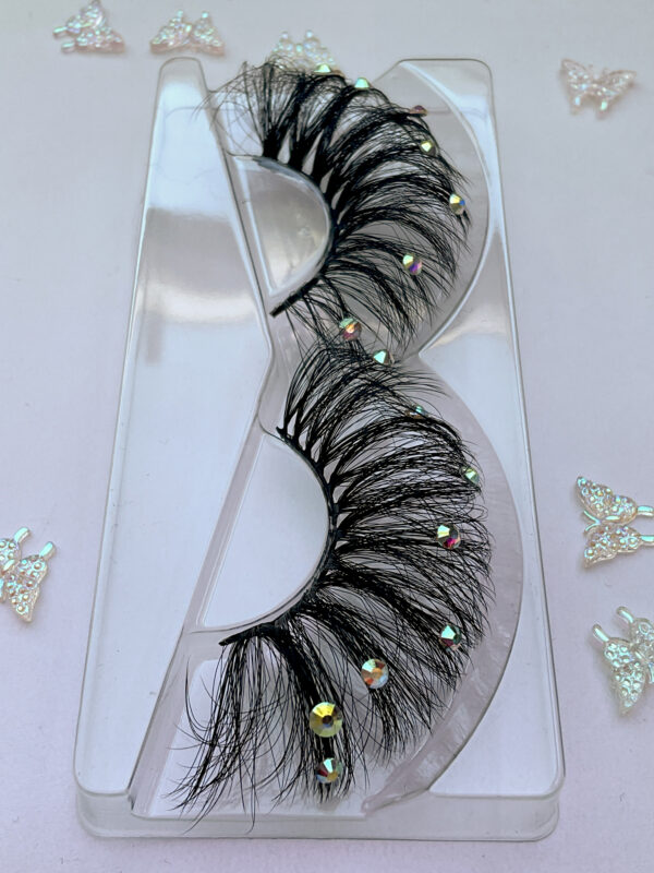 Jewel Jumbo False Lashes with AB Crystals - Image 3