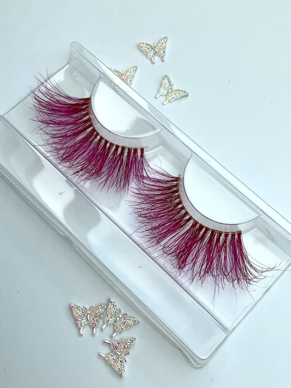 Liscious Magenta Pink Jumbo False Lashes 25mm - Image 2