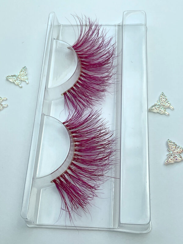 Liscious Magenta Pink Jumbo False Lashes 25mm - Image 3