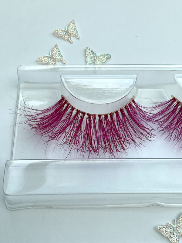 Liscious Magenta Pink Jumbo False Lashes 25mm - Image 4