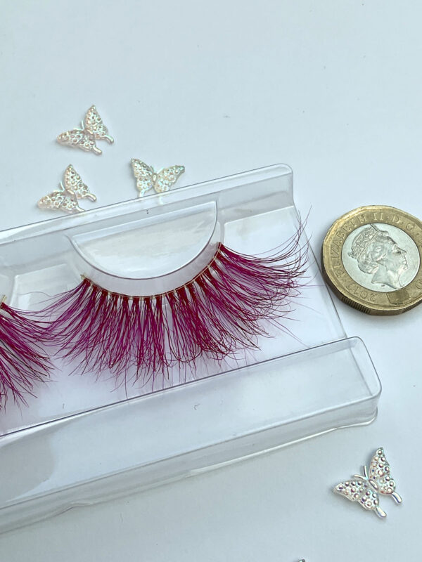 Liscious Magenta Pink Jumbo False Lashes 25mm - Image 6