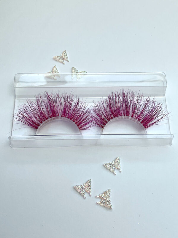 Liscious Magenta Pink Jumbo False Lashes 25mm - Image 5