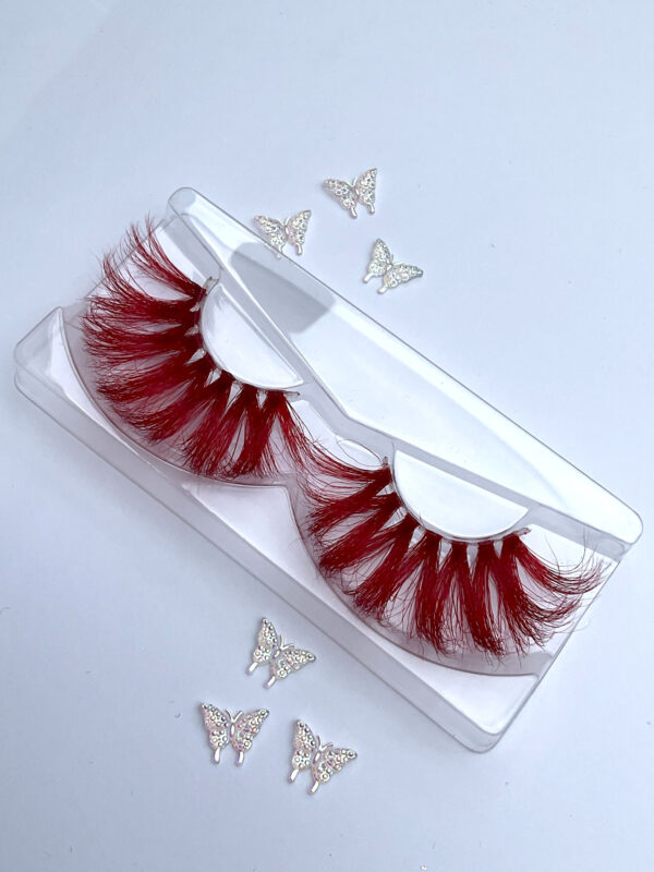 Pomegranate Deep Red Jumbo False Lashes 25mm - Image 2