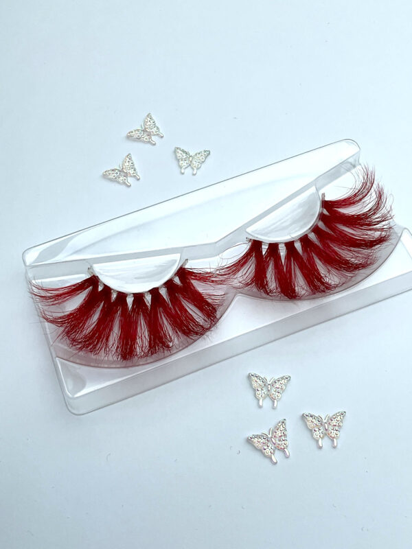 Pomegranate Deep Red Jumbo False Lashes 25mm