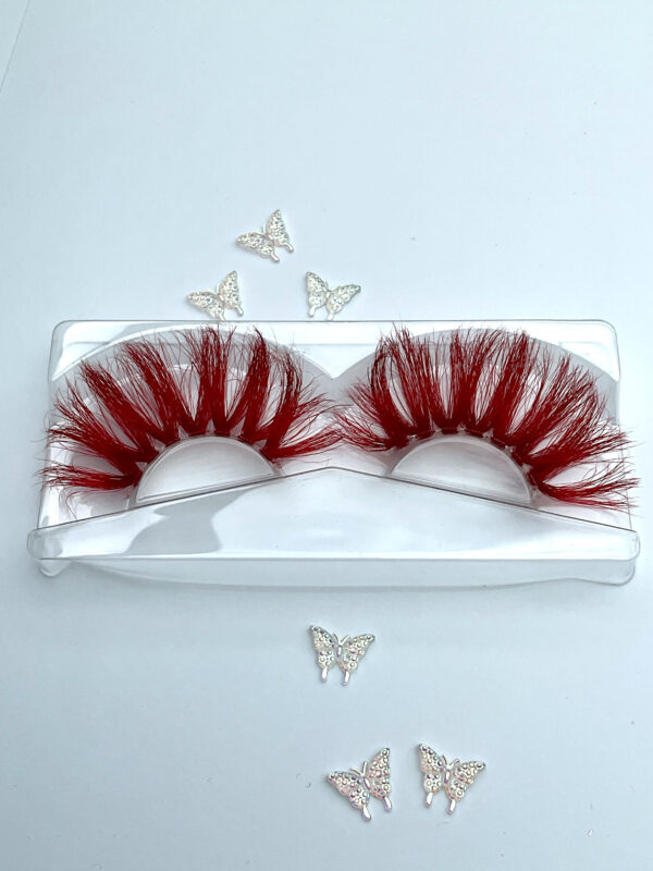 Pomegranate Deep Red Jumbo False Lashes 25mm - Image 5