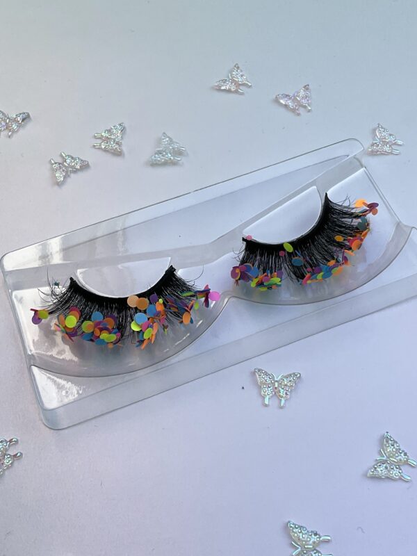 Poppy Popping Candy Matte Glitter Coated False Lashes