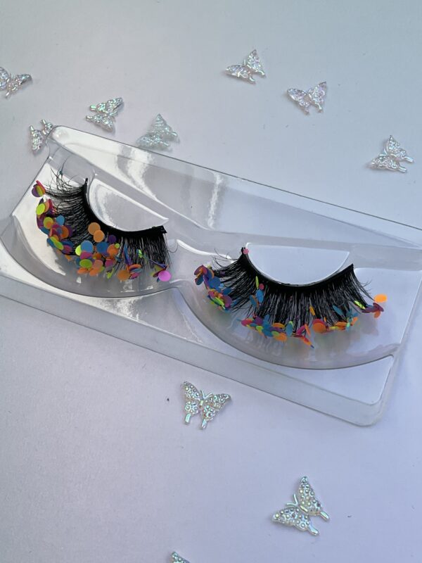 Poppy Popping Candy Matte Glitter Coated False Lashes - Image 2