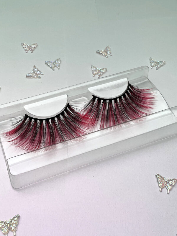 Russell Red Tipped Black Jumbo False Lashes