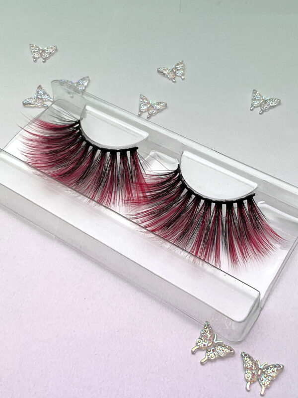 Russell Red Tipped Black Jumbo False Lashes - Image 2