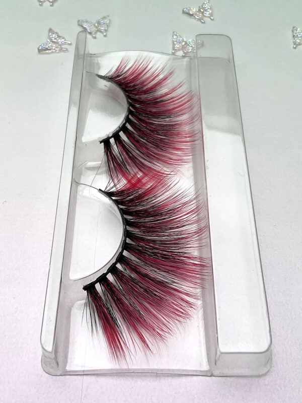 Russell Red Tipped Black Jumbo False Lashes - Image 4