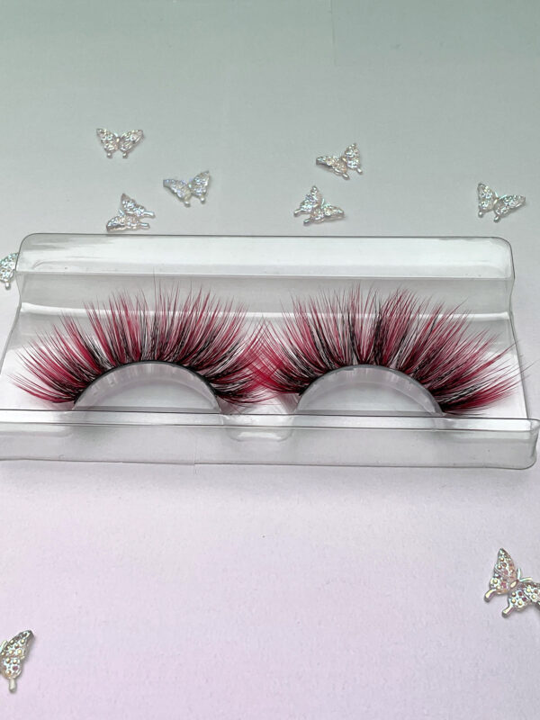 Russell Red Tipped Black Jumbo False Lashes - Image 5